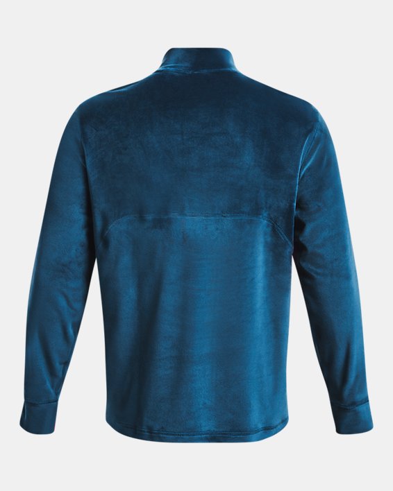 Men's UA Journey Fleece Mock Long Sleeve, Blue, pdpMainDesktop image number 5